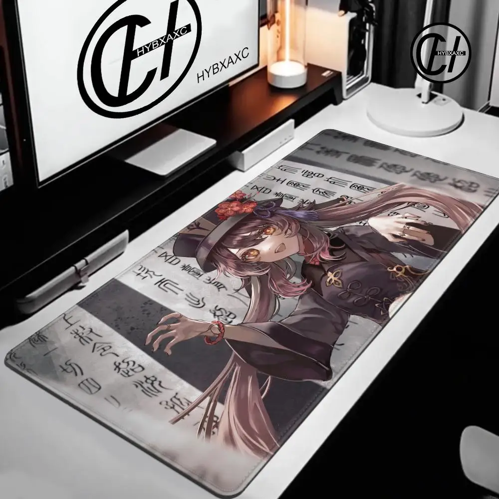 Alfombrilla de ratón de impacto Hu Tao Genshin, alfombrilla de ratón de Anime de dibujos animados de piel personalizada, alfombrillas de teclado, alfombrilla de escritorio, accesorios de dormitorio para niñas