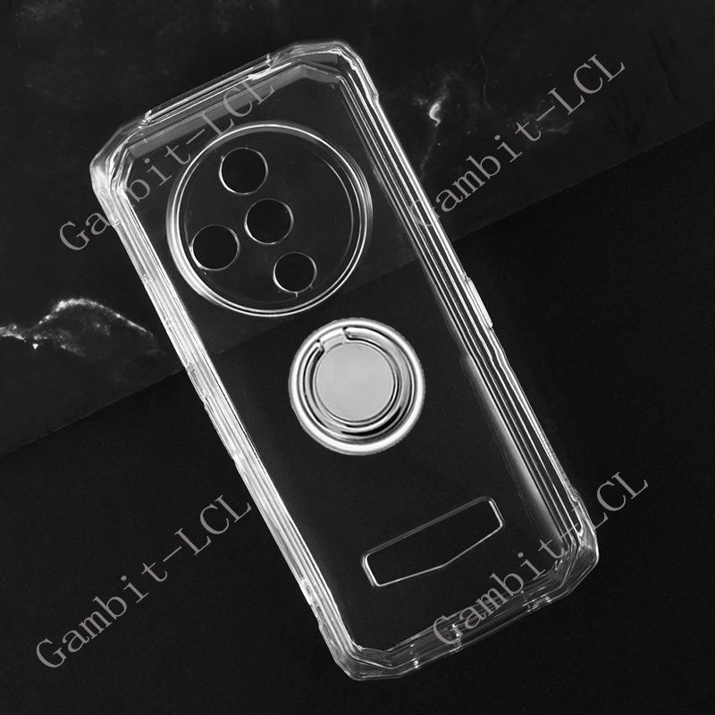 Para Doogee Fire 6 Power Fire6 Fire6Power DoogeeFire6 soporte de anillo trasero funda de teléfono suave TPU Original cubierta a prueba de golpes - imagen 2