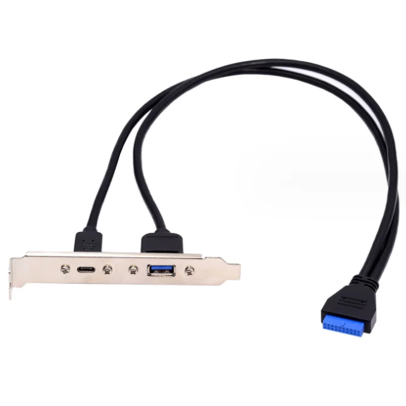 Puerto de expansión USB 0,5 trasero, 3,1 m, 5Gbps, 20 pines a TYPE-C hembra y USB 3,0 hembra, Cable de datos con bisel en el chasis del ordenador - imagen 4