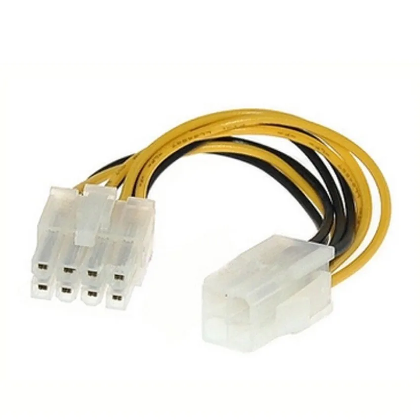 1/2/5pcs ATX 4 Pin Male to 8 Pin Female EPS Power Cable Cord Adapter CPU Power Supply Futural Digital Drop Shipping - imagen 2