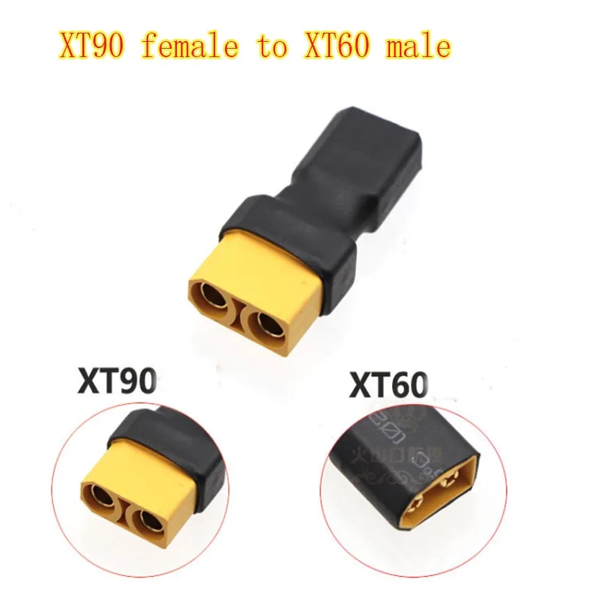 Adaptador XT60 macho/hembra a XT90, adaptador de conversión de conector macho/hembra para piezas de Control de batería Lipo RC DIY, 1/5/10 Uds. - imagen 3