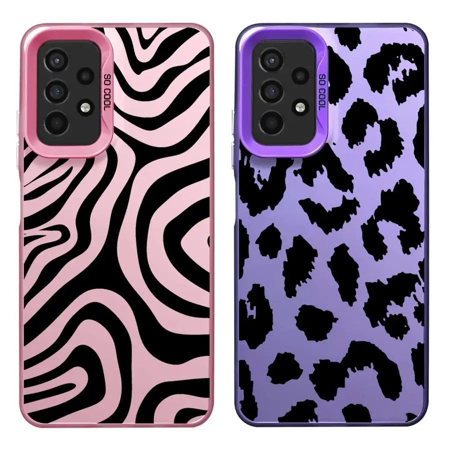 Funda de teléfono de leopardo negro para Samsung Galaxy A71, A72, A73, A10, A51, A30, A52s, A20s, A05, A03 Core, A50, A20, A31, A21s, cubierta suave