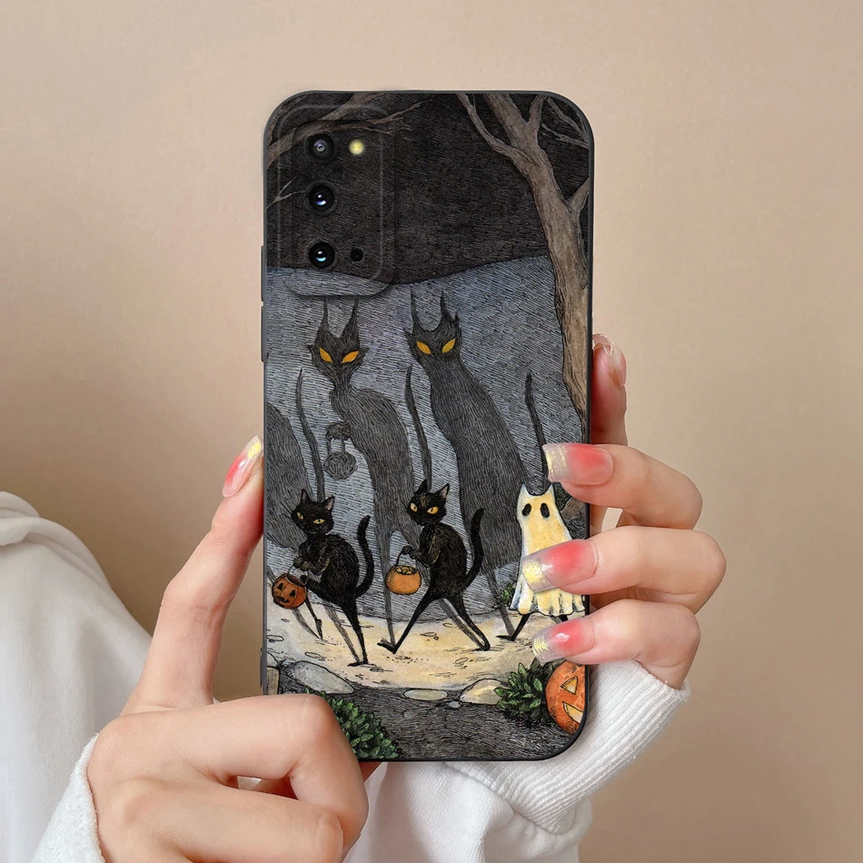 Funda fantasma para Samsung Galaxy S20 S21 S22 S23 S24 S25 FE Plus, Funda de estilo Ultra gótico, Fundas traseras de silicona líquida suave para teléfono - imagen 2