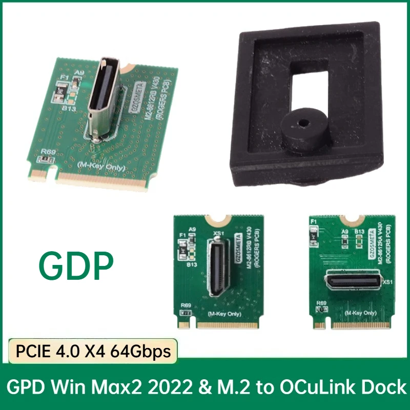 GPD Win Max2 GPU Dock HF adaptador M.2 a Oculink convertidor de tarjeta de vídeo cubierta de impresión 3D OCuLink PCIe 4,0x4 gráficos externos 64Gbps