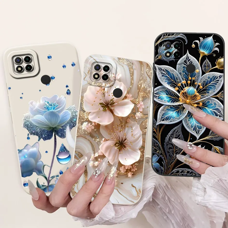 Funda a prueba de golpes para Xiaomi Redmi 9C, Funda Redmi9C NFC, Funda de lujo con espacio de mármol, parachoques suave de TPU con dibujos animados para Redmi 9 Activ - imagen 3