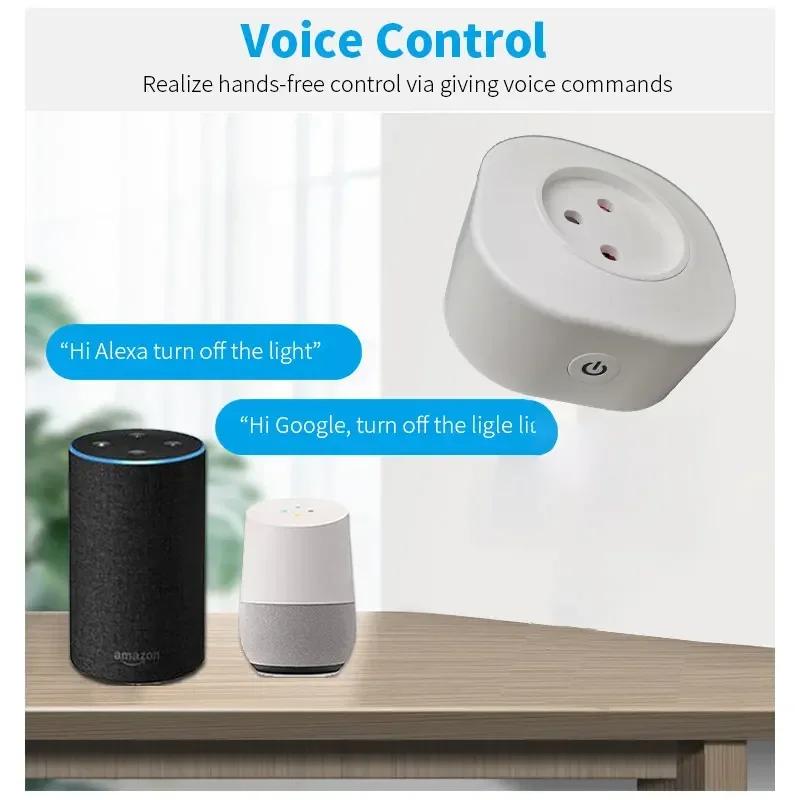 Enchufe inteligente WiFi 16A, enchufe de alimentación de Israel, aplicación Tuya, hogar inteligente para Alexa, asistente de Google Home, función de sincronización de Control de voz - imagen 2
