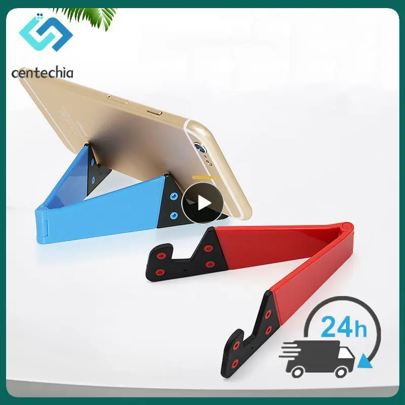 Soporte plegable para teléfono de escritorio, soporte de montaje para teléfono móvil ABS en forma de V para tableta, soporte de cabecera perezoso de escritorio ajustable