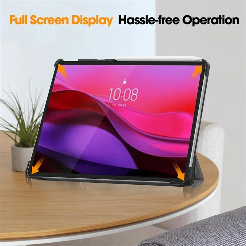 Funda magnética para tableta Lenovo Yoga Tab Plus, Funda de 12,7 pulgadas, 2025 TB520FU, soporte trasero transparente, Funda para Lenovo Yoga Pad Pro 12,7 - imagen 3