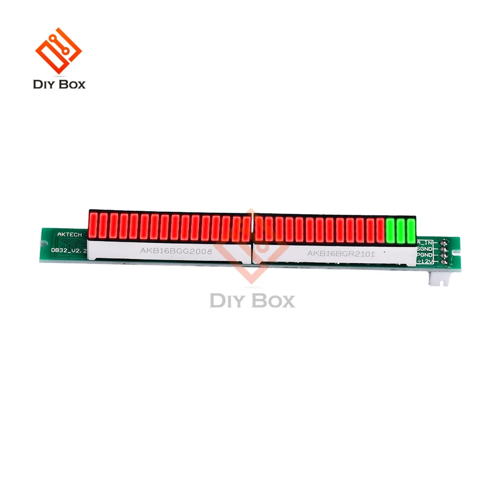 Medidor VU de 32 niveles, placa amplificadora estéreo, tablero de velocidad de luz ajustable, modo AGC, KITS DIY - imagen 2