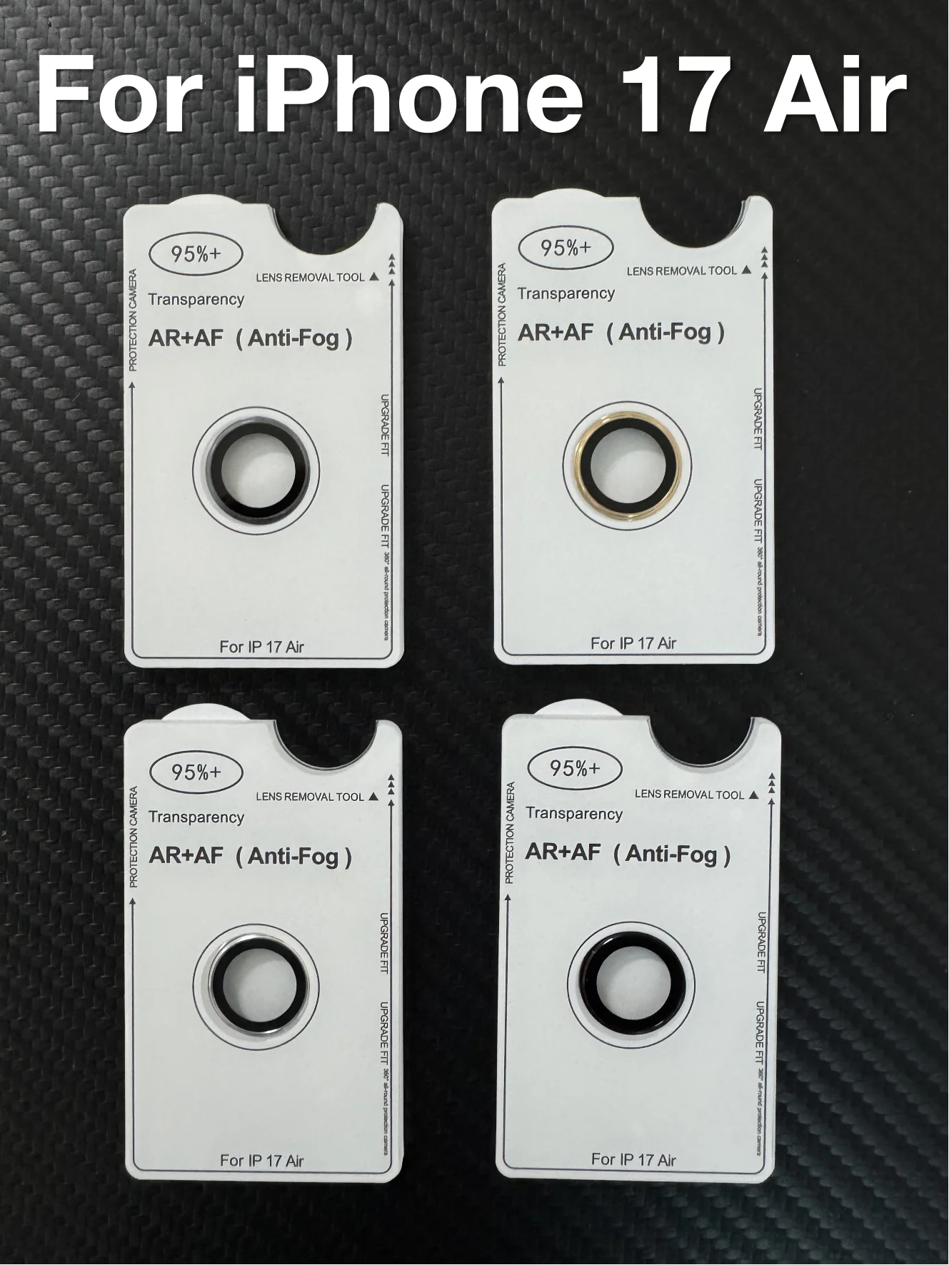 Para iPhone Air Original AR AF Anti-niebla Color cámara trasera película protectora de vidrio templado negro plata gris dorado - imagen 2