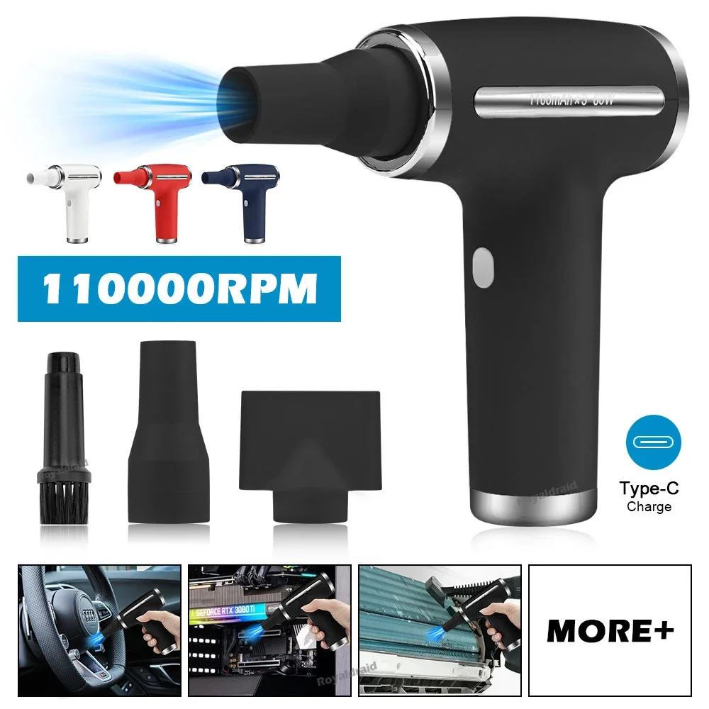 Plumero de aire multifunción, limpiador potente portátil inalámbrico para deportes al aire libre, secador de pelo de alta velocidad para Switch/Xbox/PS4/PS5 - imagen 3