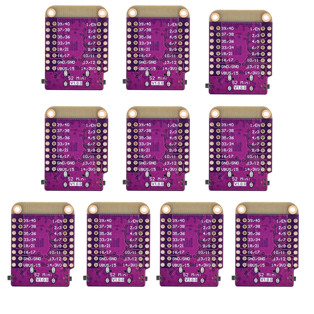 Mini placa WiFi piezas ESP32 S2, conexión tipo C, Flash, ESP32-S2FN4R2, 4MB, Compatible con MicroPython, 10 ESP32-S2