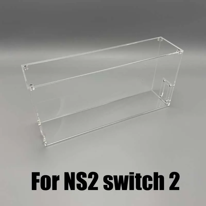 Para NS2 Switch 2 Cubierta antipolvo acrílica - 360 °   Vitrina de protección total para consola y base