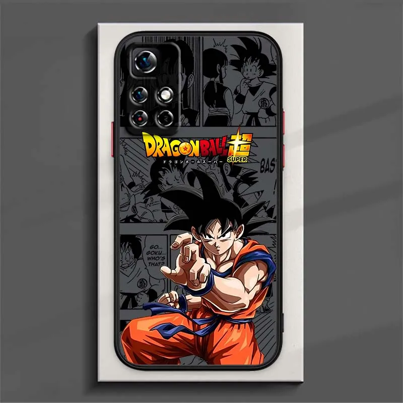 D-Dragon Ball Manga Son Goku funda para Xiaomi Redmi Note 14 13 12 11 10 9 Pro Plus 4G 5G funda de teléfono translúcida esmerilada - imagen 4