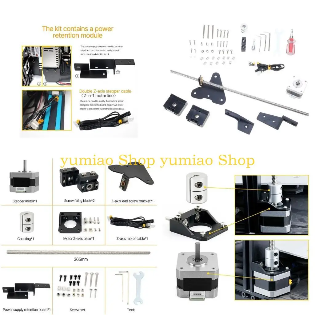 tornillos avance doble eje Z 587B para estabilidad impresora con tornillo avance paso a paso
