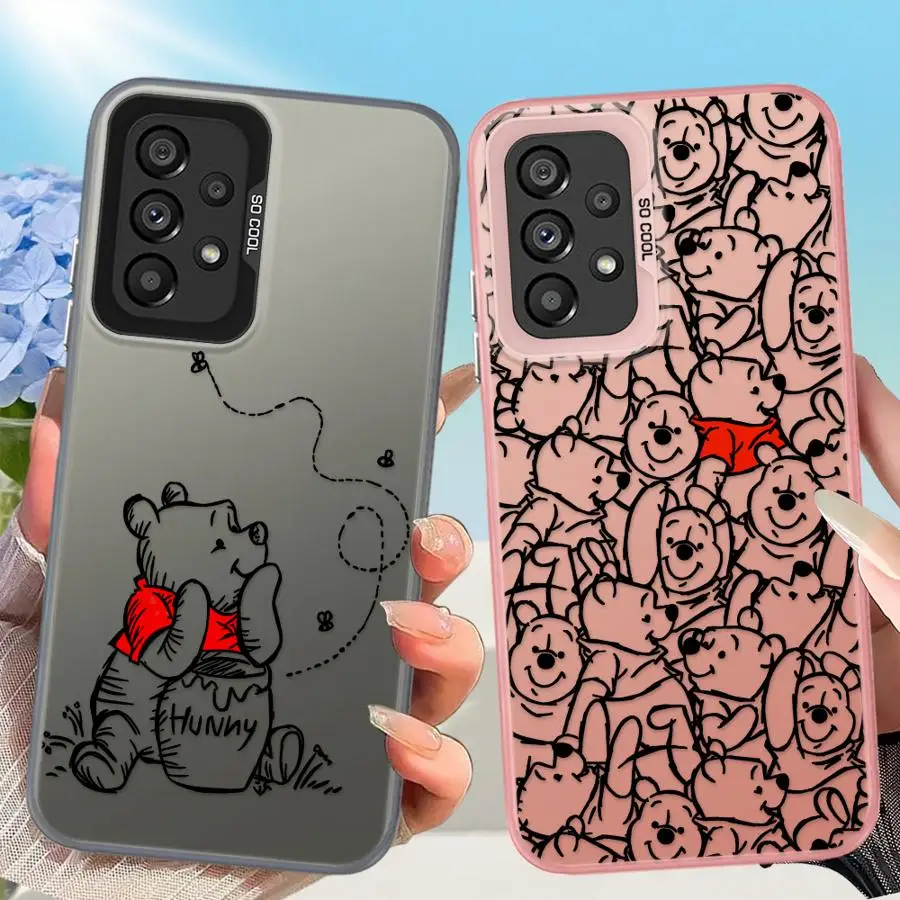 Funda para Samsung para Galaxy A22 A16 A34 A14 A12 A13 A15 A25 A24 A23 A32 funda blanda Disney Winnie The Pooh