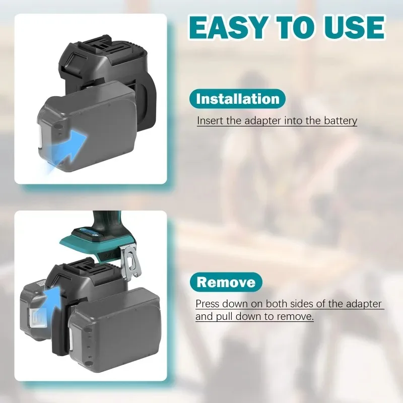 Adaptador de batería MT18MT 2 en 1, Compatible con batería Makita de 18V, convertidor de herramientas eléctricas inalámbricas para baterías Makita de 18V - imagen 5