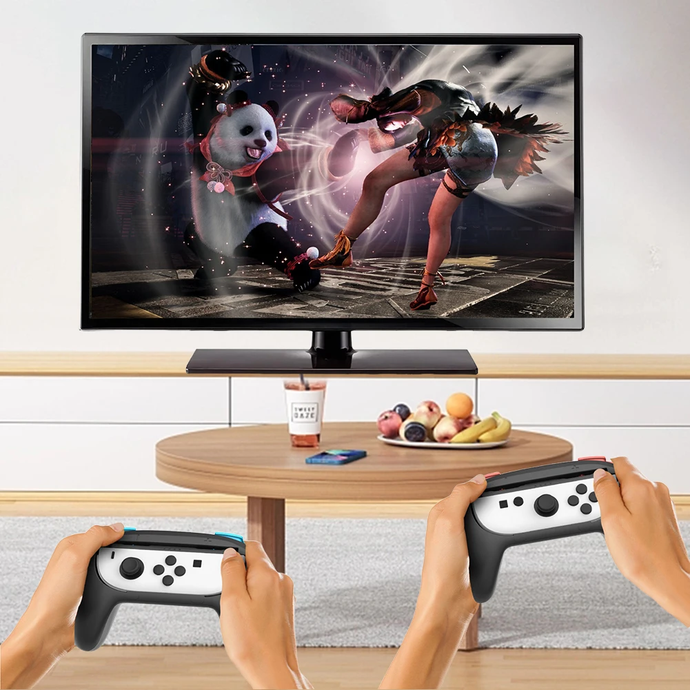 Paquete de 2 empuñaduras de mano para Joycon, soporte cómodo, agarre izquierdo + derecho, soporte para controladores, mango de juego, empuñadura para Switch 2, accesorios - imagen 5