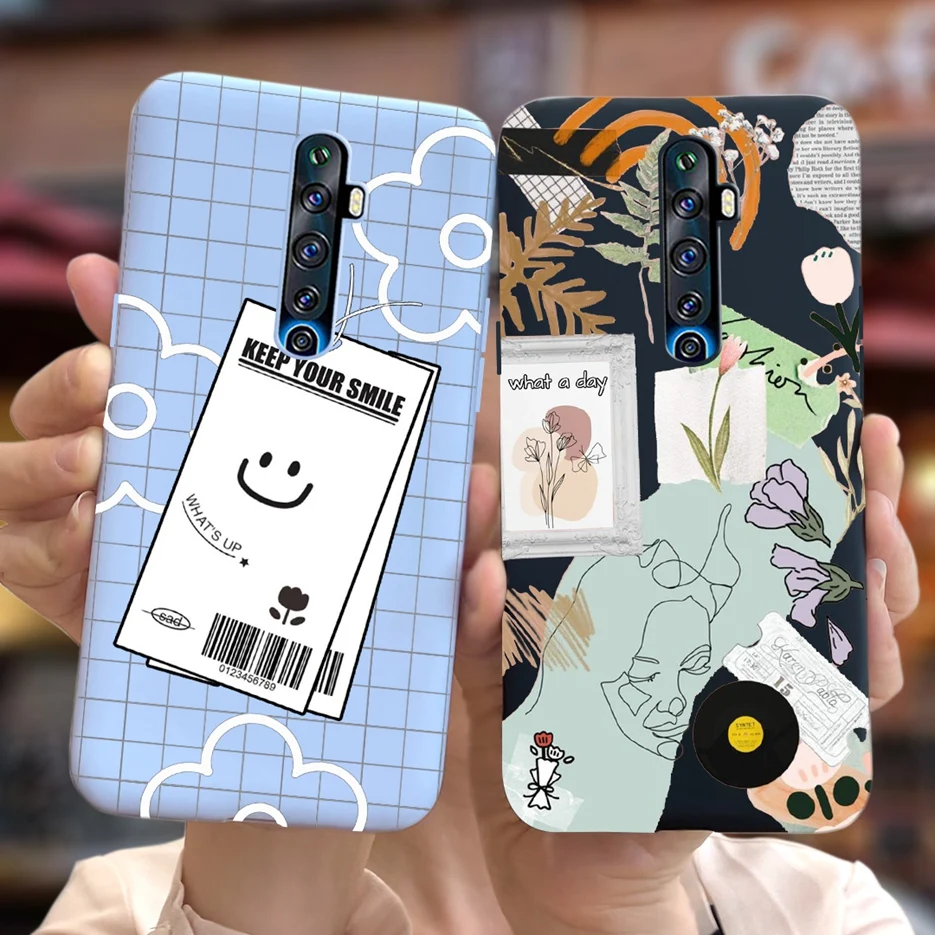 Para Oppo Reno 2 2F 2Z funda nueva moda arte pintado cubierta suave silicona TPU Fundas funda de teléfono para Oppo Reno2 F Reno 2Z contraportada