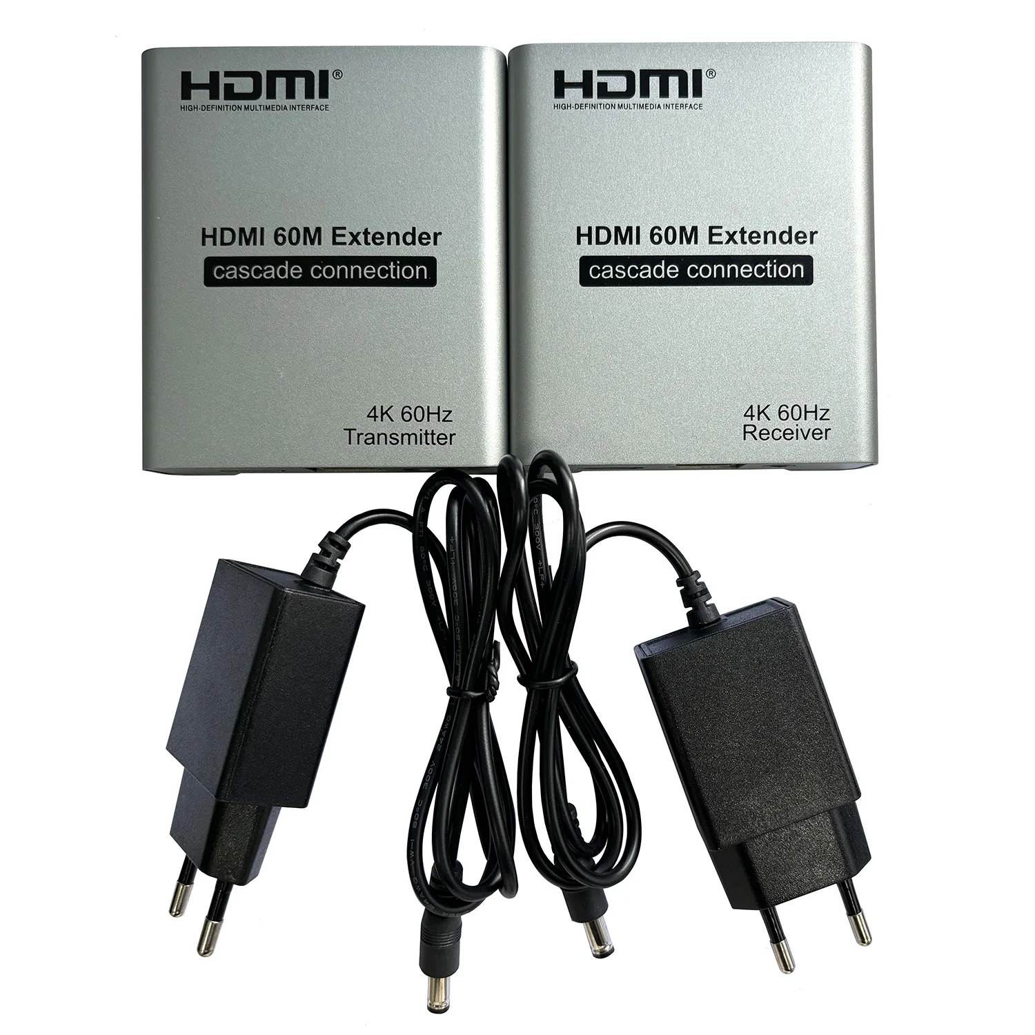 Extensor 4K 60HZ HDMI 2,0 60M 1080P 120M a través de Ethernet RJ45 CAT5e Cat6 Cable conexión en cascada para PS4 portátil PC a proyector de TV - imagen 2