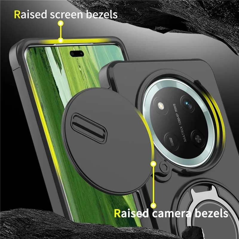 For Honor Magic 7 Lite Magic7lite Shockproof Hybrid Magnetic Stand Phone Case for Honor X9C Slide Lens Armor Protection Cover - imagen 5