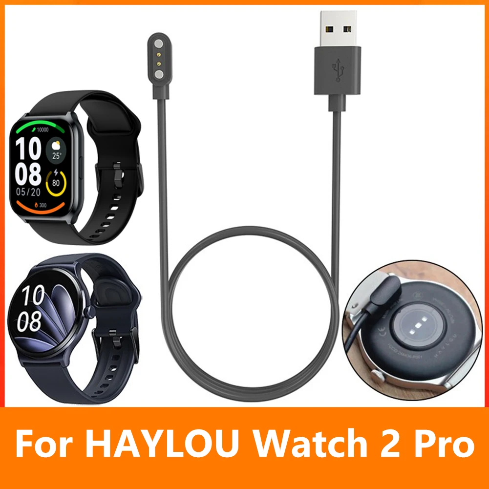 Cargador de reloj inteligente, Cable de carga magnético para HAYLOU Watch 2 Pro(LS02 Pro)/Solar Lite, Cable de línea de carga USB, accesorios de reloj
