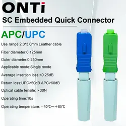 ONTi Conector SC APC Monomodo FTTH – Instalación en Frío