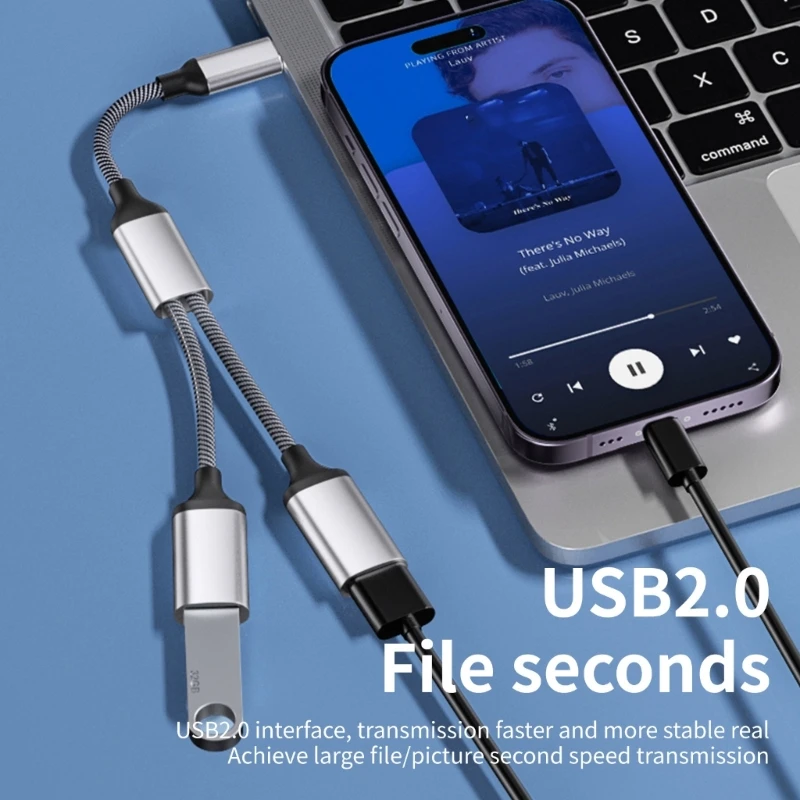 Cable divisor USB 2,0 A macho A 2 USB hembra, Cable de alimentación para carga, transferencia de datos, Cable de datos para computadora portátil, 28cm - imagen 4