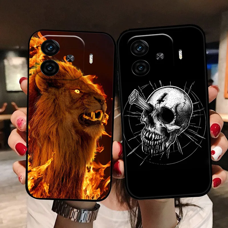 Fundas de teléfono de lujo para VIVO iQOO Z9 Turbo 5G funda de silicona negra para IQOOZ9Turbo iQOOZ9 Z9 Turbo Plus Z9X carcasa suave - imagen 2