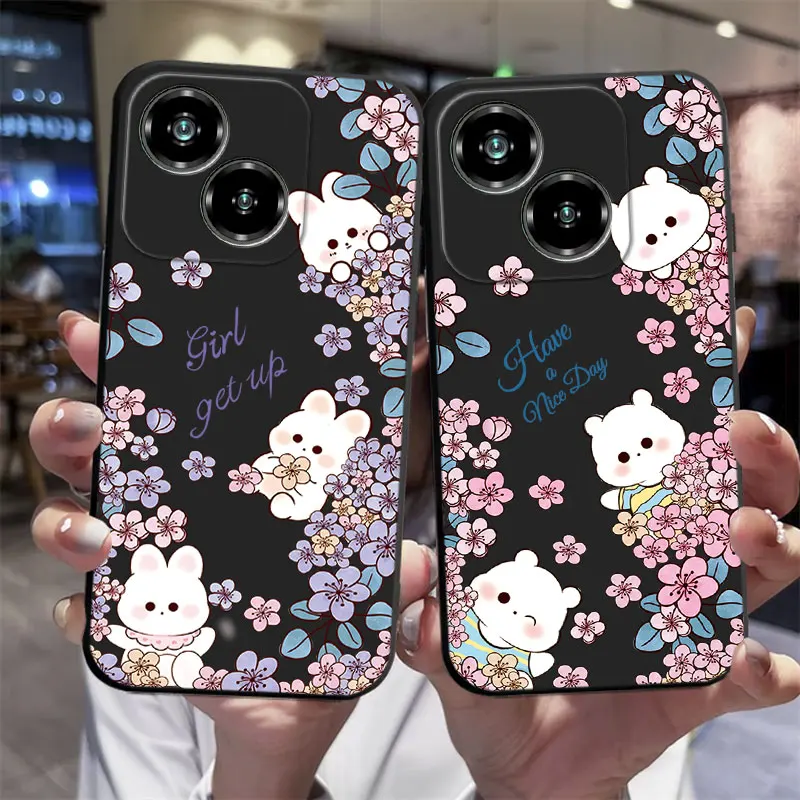 For ZTE Blade A35E A35 A75 A55 Case Shockproof Silicone Soft TPU Phone Case For ZTE A75 A35E ZTE A55 A35 Cute Cartoon Back Cover