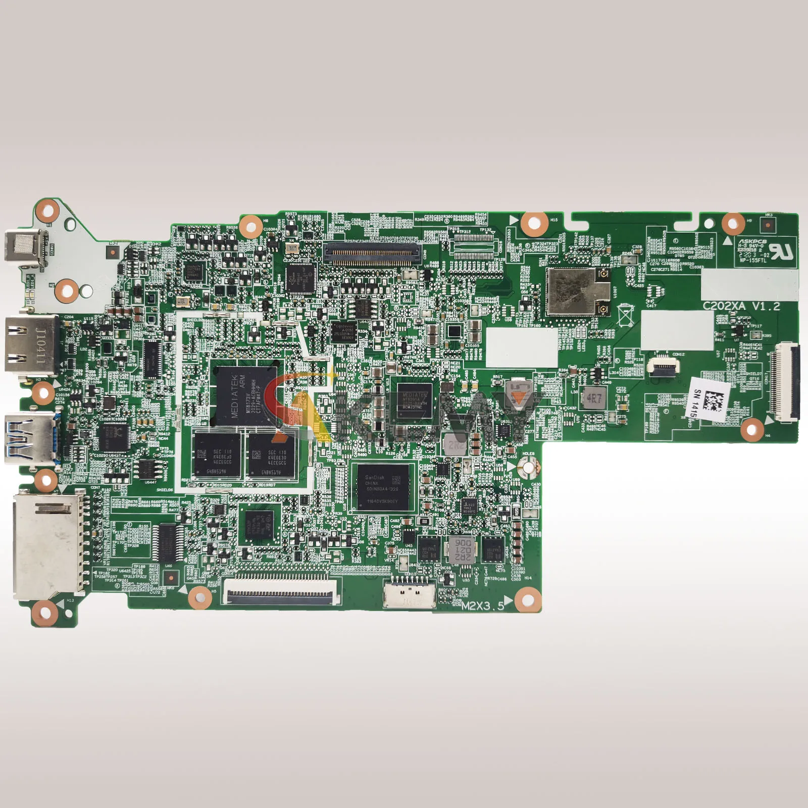 Placa base para ordenador portátil C202XA para ASUS Chromebook C202X C202XA placa base para portátil con MT8173C 100% pruebas OK envío rápido stk - imagen 3