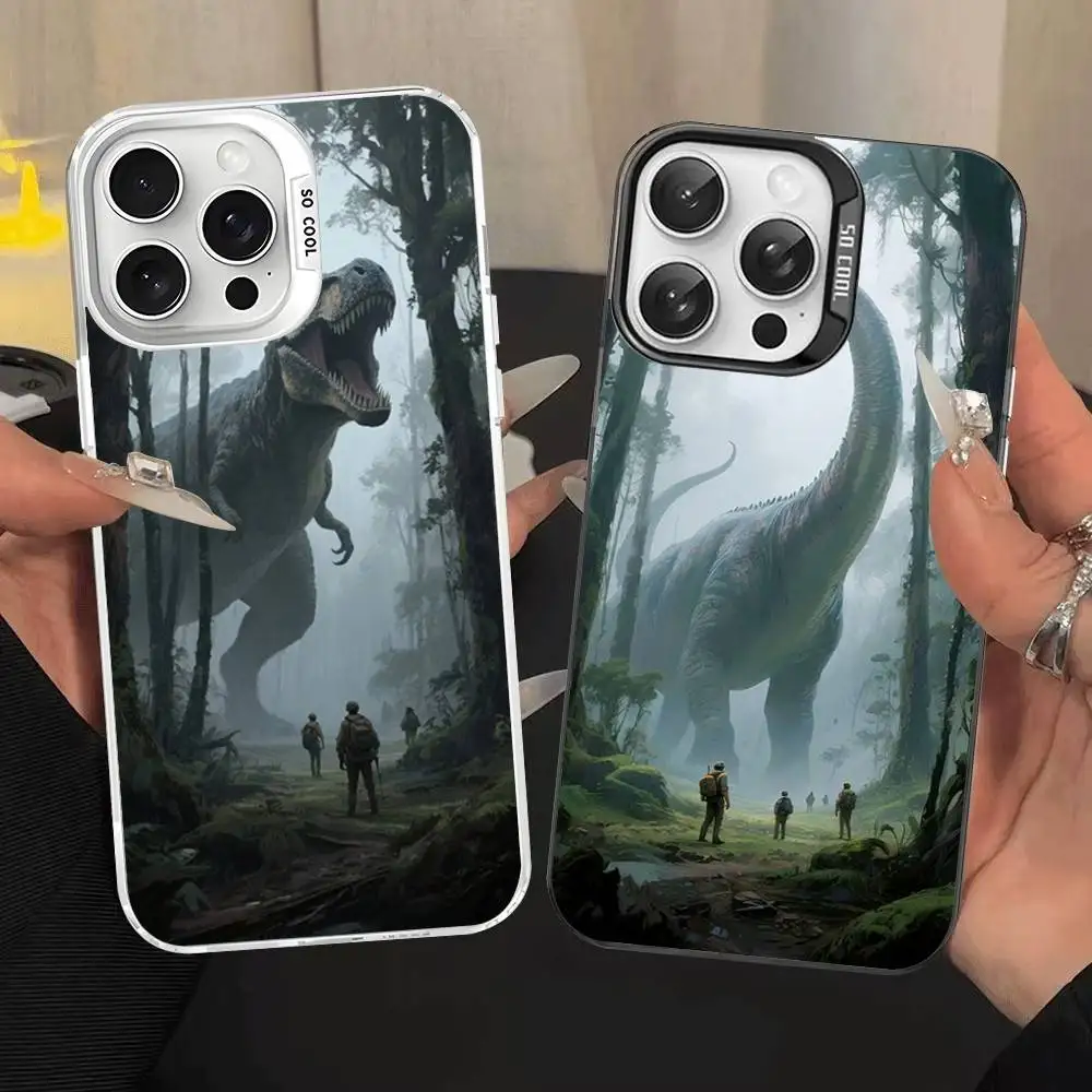 Funda de teléfono Jurassic Park Dinosaur para iPhone 17 16 15 14 13 12 11 Pro MAX mate a prueba de golpes trasera anticaída cubierta mate - imagen 3