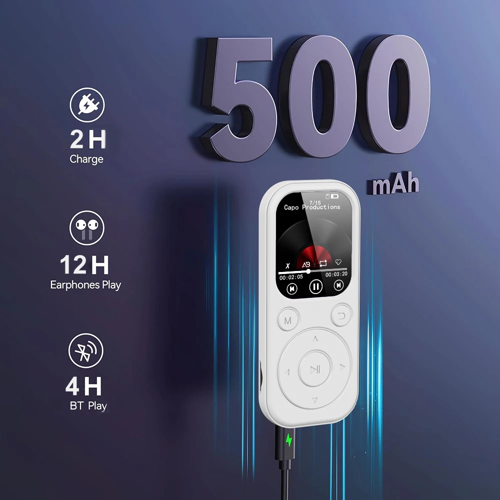 Bluetooth 5,4 MP4 MP3 reproductor de música sin pérdidas pantalla IPS Walkman E-book soporte tarjeta TF grabadora de Audio reproductor de MP3 de sonido sin pérdidas - imagen 4