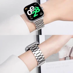 Correa de acero inoxidable para reloj Redmi 4, pulsera SmartWatch para hombre, pulsera de eslabones de metal, correa xiaomi mi band 8 pro