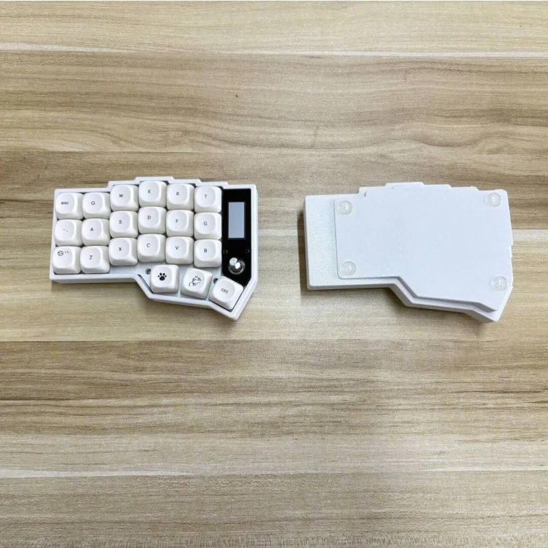 Corne-Teclado inalámbrico dividido, Bluetooth, Hotswap ZMK, con perilla de Joystick, pantalla NiceView, Teclado mecánico ergonómico RGB para juegos - imagen 5