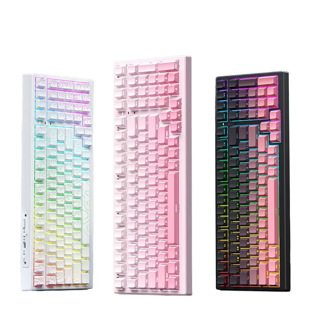 XINMENG X98 teclado Ultra mecánico inalámbrico 12000mAh junta personalizada retroiluminación RGB intercambiable en caliente 98% teclado de oficina para juegos - imagen 2