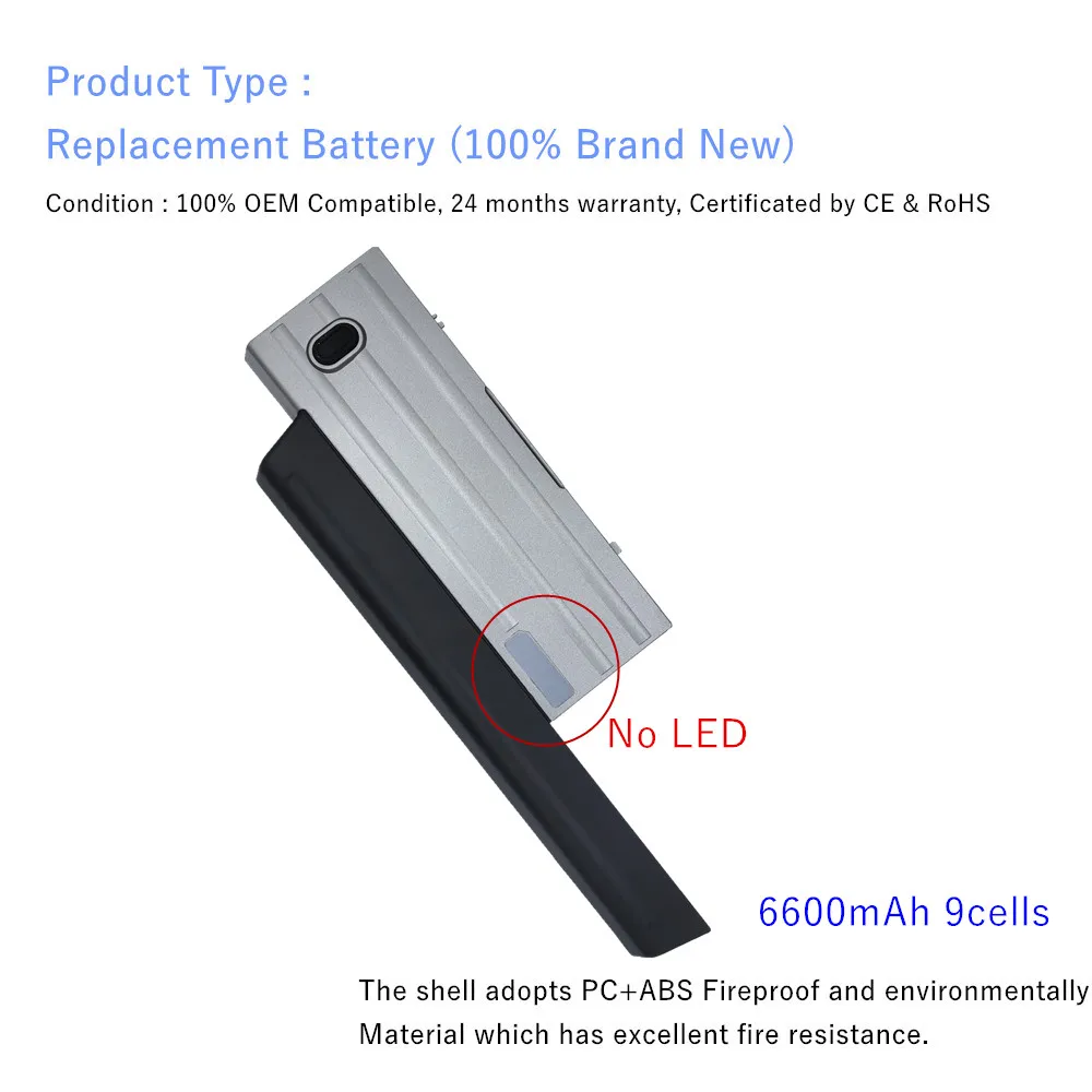 Nueva batería de ordenador portátil para Dell Latitude D620 D630 ATG D630c para Precision M2300 - imagen 4