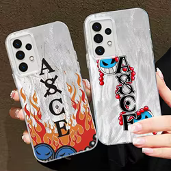 Ace One Pieces para Samsung Galaxy A56 A73 A72 A71 A55 A54 A53 A52 A35 A34 A33 A31 funda de teléfono con textura de plumas