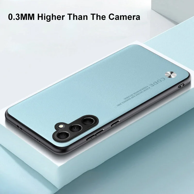 Funda de cuero PU de lujo para Samsung Galaxy M14 M34 M54 5G, funda trasera mate de silicona TPU a prueba de golpes, funda protectora para teléfono - imagen 5