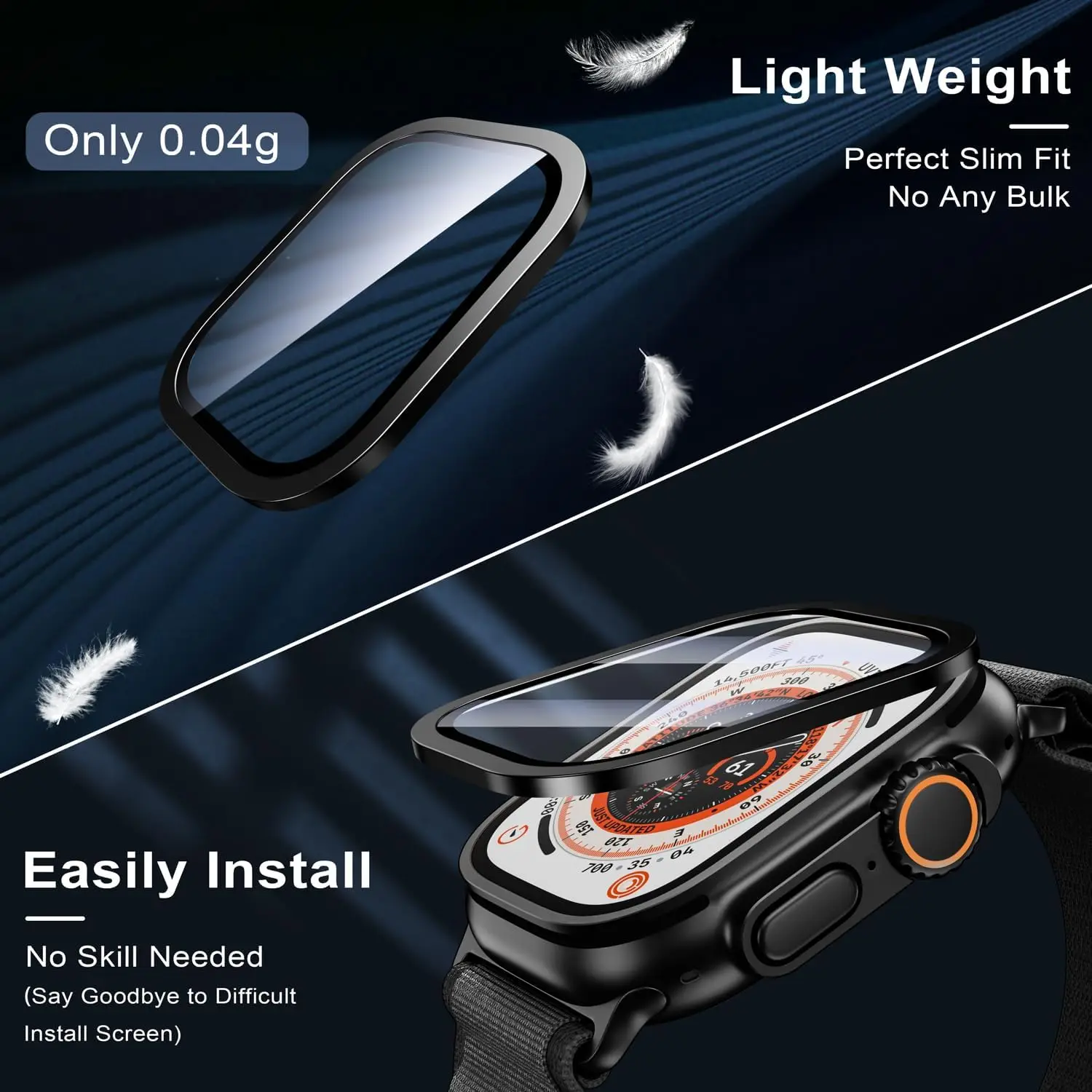 Protector de pantalla de vidrio templado para Apple Watch Ultra 2 Ultra2, 49MM, 49 MM, protección de película, 2 uds. - imagen 3