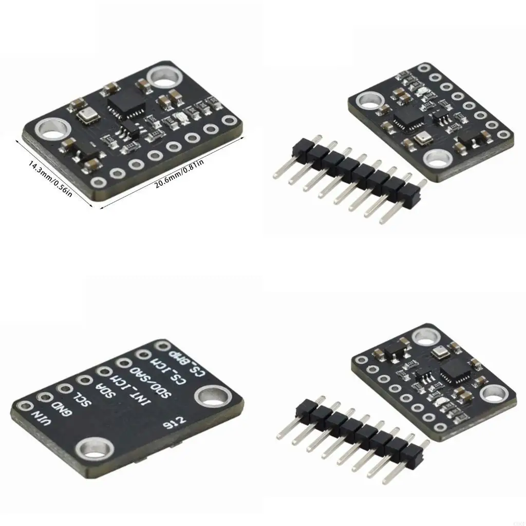 Tablero fusiones sensores triples C90F que combina giroscopios acelerómetro y datos magnetómetro