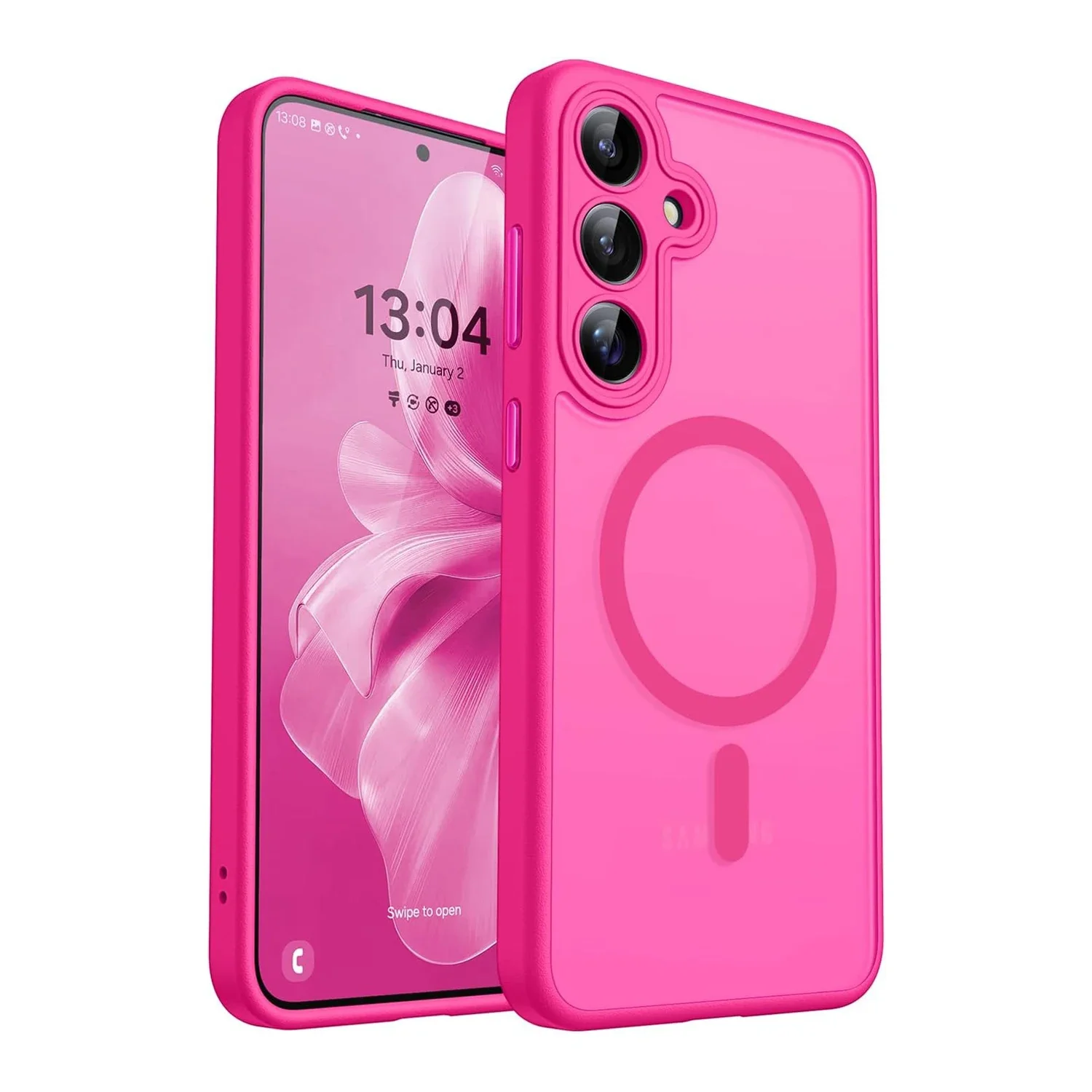 Para funda Magsafe para Samsung Galaxy S25 S24 Ultra Plus FE S25Ultra S24Ultra S23Ultra S24FE cubierta de carga inalámbrica