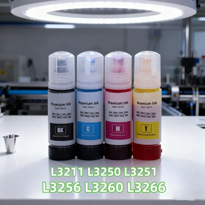 4 Uds L3160 L3210 tinta de repuesto Premium para Epson 103 Ecotank L3211 L3250 L3251 L3256 L3260 L3266 L5190 ‎   L5290 L5296