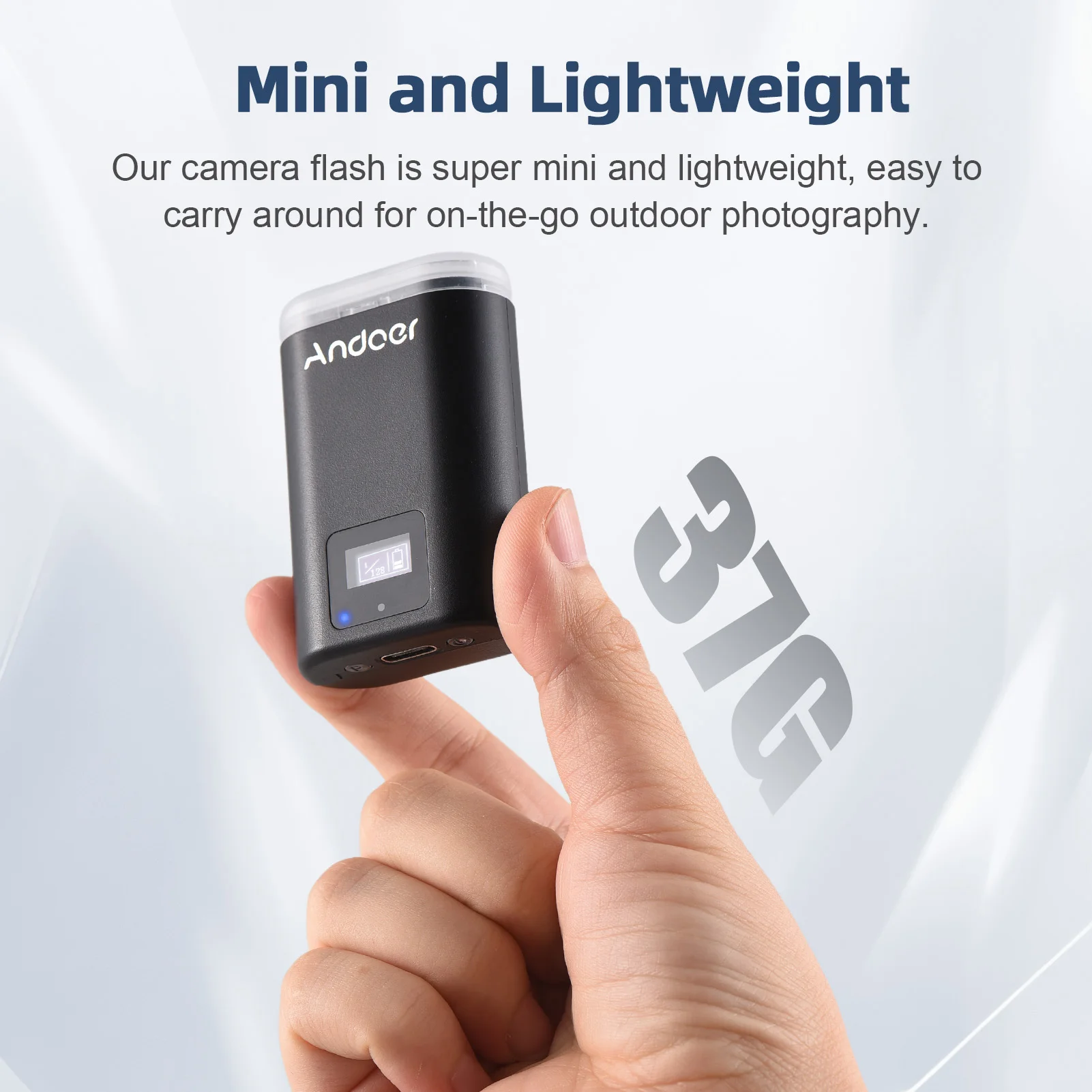 Andoer S12 Flash de cámara Universal GN12 luz de Flash en la cámara 5600K Speedlite 8 niveles brillo ajustable 1-7s tiempo de reciclaje - imagen 5