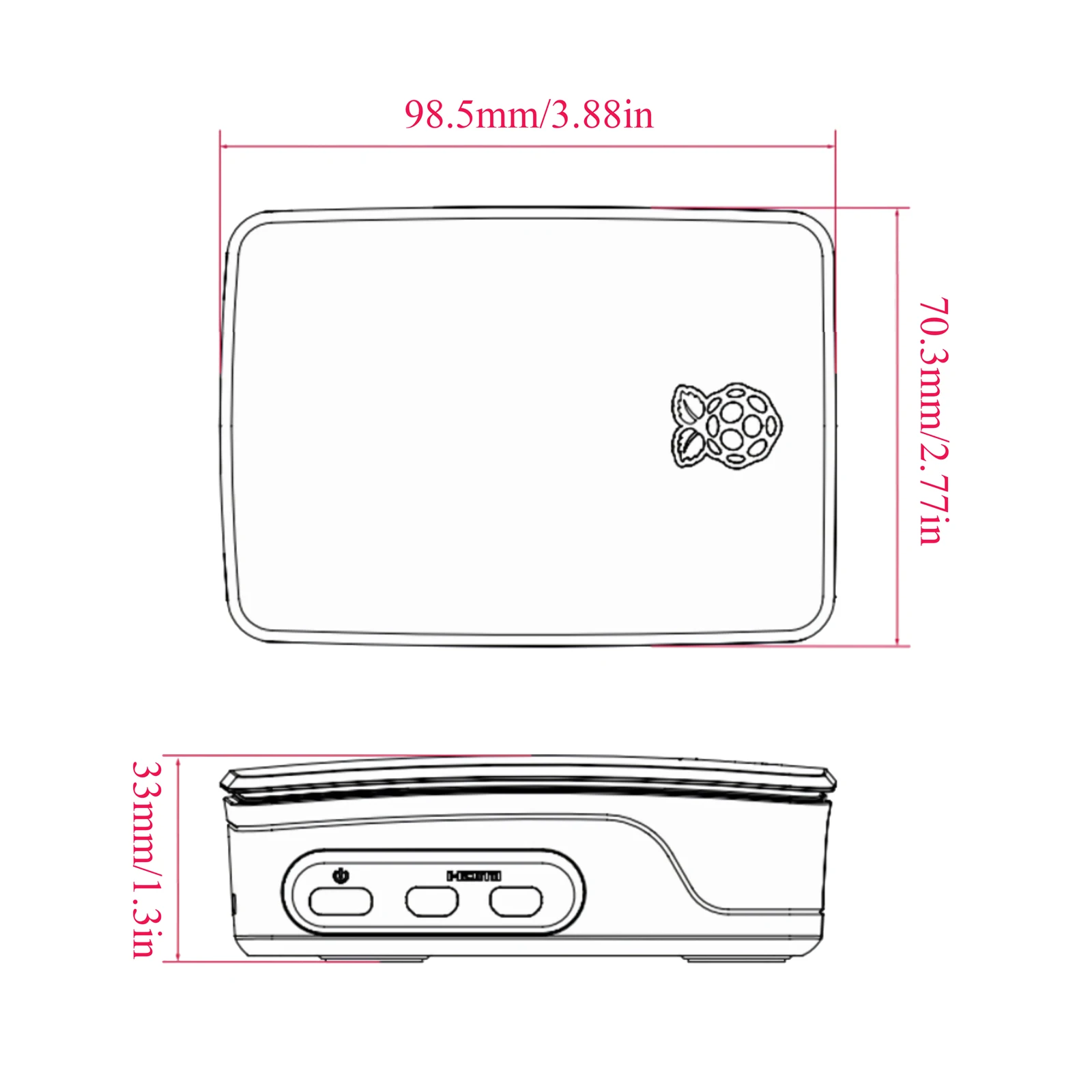 Funda oficial Raspberry Pi, cubierta protectora de plástico ABS rojo y blanco con ventiladores de disipador de calor para Raspberry Pi 5 - imagen 3