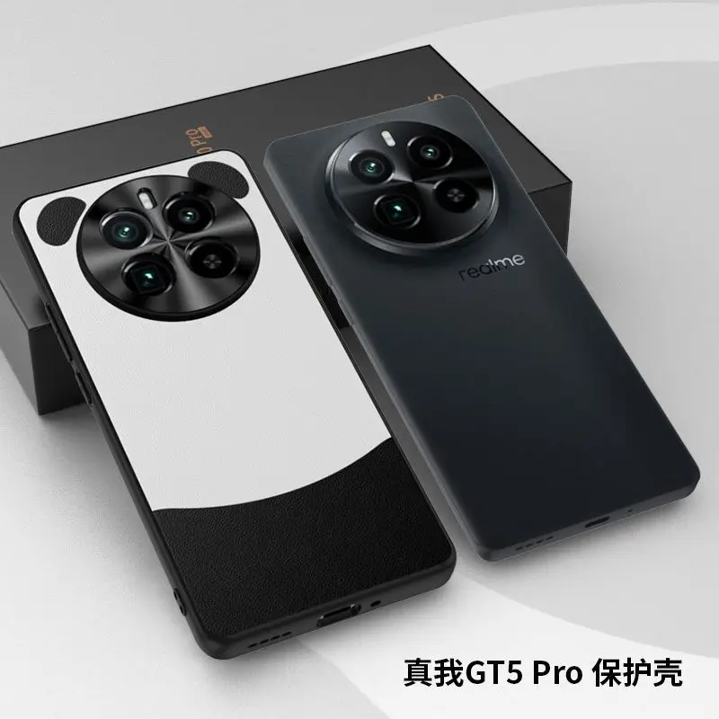 Para OPPO Realme GT 5 Pro funda de lujo de cuero PU funda protectora trasera para Realme gt5 5PRO funda completa para teléfono