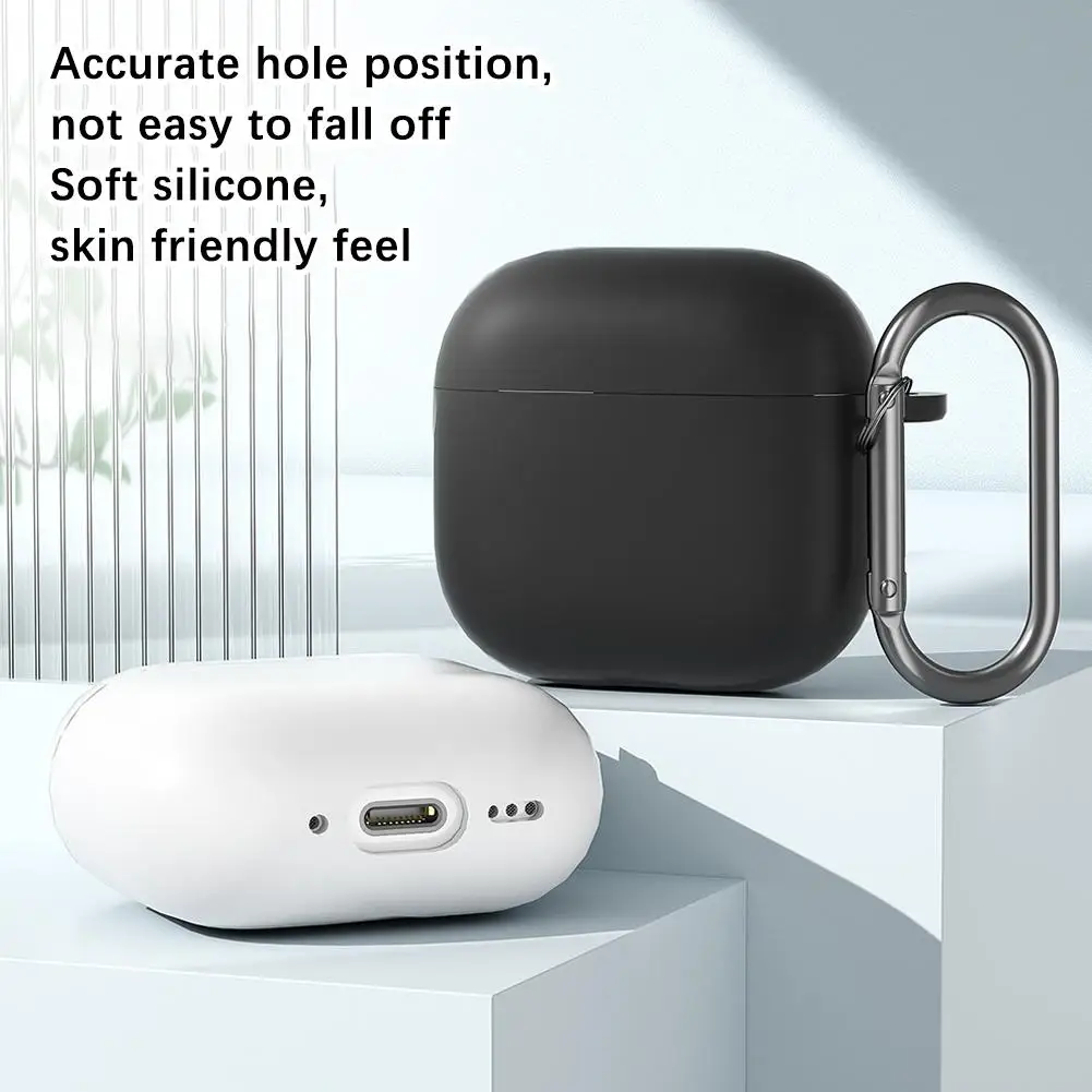 Funda protectora de silicona líquida para airpods 4, funda para auriculares inalámbricos con Bluetooth, novedad - imagen 3
