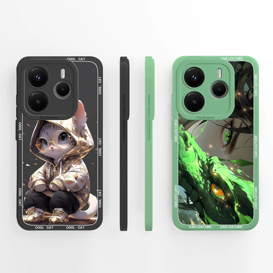 Para Redmi Note 14 Pro Plus 14S funda leopardo suave silicona líquida funda trasera de teléfono para Redmi Note14 4G 5G parachoques de protección completa - imagen 3