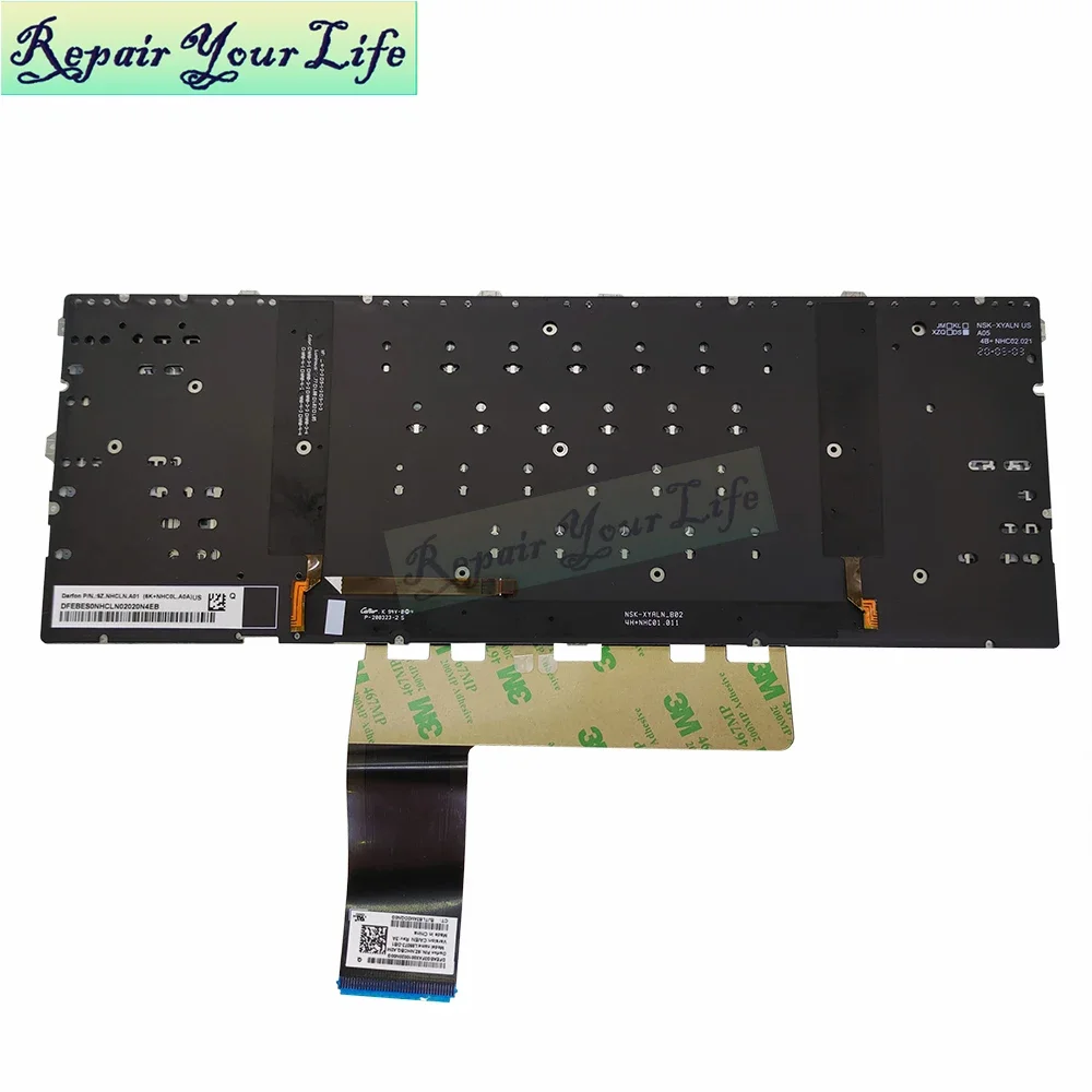 Teclado francés canadiense CF para HP Envy 13T-BA 13-BA BA0017TX 13-BD teclados de repuesto con retroiluminación teclas plateadas L88073-DB1