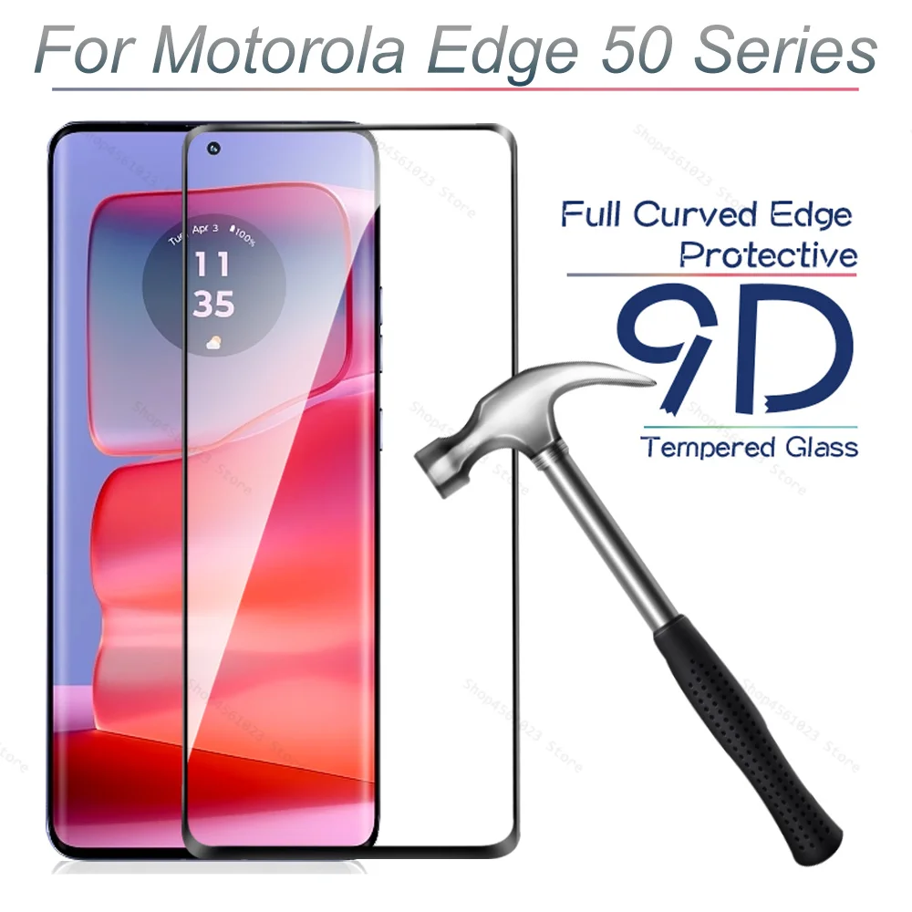 Funda de vidrio templado curvado 9D para Motorola Edge 50 Pro 5G, Protector de pantalla para Moto Rola Edge50 Fusion Ultra 50 Fusion 50Pro 50Ultra